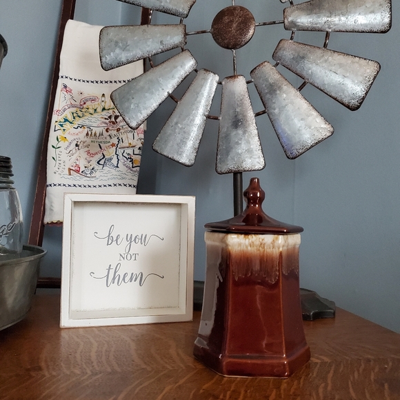 McCoy pottery Other - Vintage McCoy Trinket pottery 4 1/2 " +top